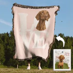 Love Custom Pet Woven Blanket
