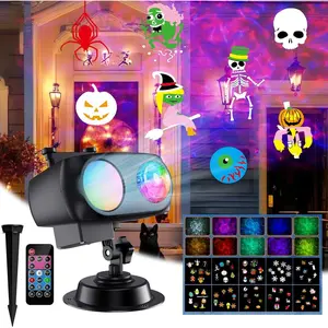 Halloween Christmas Projector Lights Decorations, 2025 Upgrade Outdoor Indoor Holiday Projector Lights with Remote and 20  Effects(3D  Wave) for Xmas Halloween Party Yard Decor