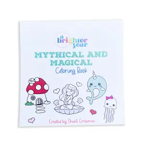 Mythical and Magical Mini Coloring Book, A Brighter Year, Adult Coloring Book, simple, bold, easy color book colouringbooks, grownups