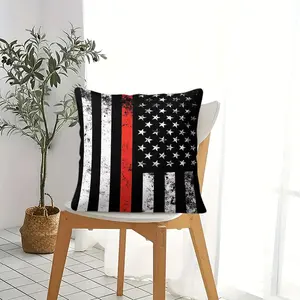 American Flag Print Throw Pillow With Insert, Made Of Durable Fabric That Won'T Pill or Shrink, Versatile and Suitable for Home DeCor, Comfortable and Practical Cushion for Relaxation At Home or In The Office During Lunch Breaks.