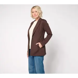 Peace Love World Feminine Ponte Blazer