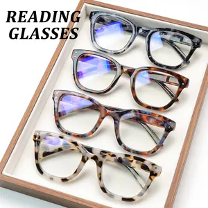 4-Pack Blue Light-blocking Reading Glasses for Women. Featuring a spring hinge design, they suit most face shapes, offering comfort and a stylish, timeless look. Perfect for computer work, reading, and daily commuting.