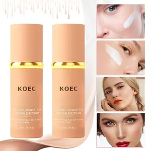 [2 Bottle] 4 in 1 Concealer & Foundation, Long Lasting Liquid Foundation, Moisturizing Full Coverage Flawless Makeup Cream, Makeup Product for Women & Girls