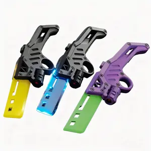 2026 New Launchable Light-Up Radish Knife Toy, Creative EDC Decompression Catapult Soft Bullet Model for Boys