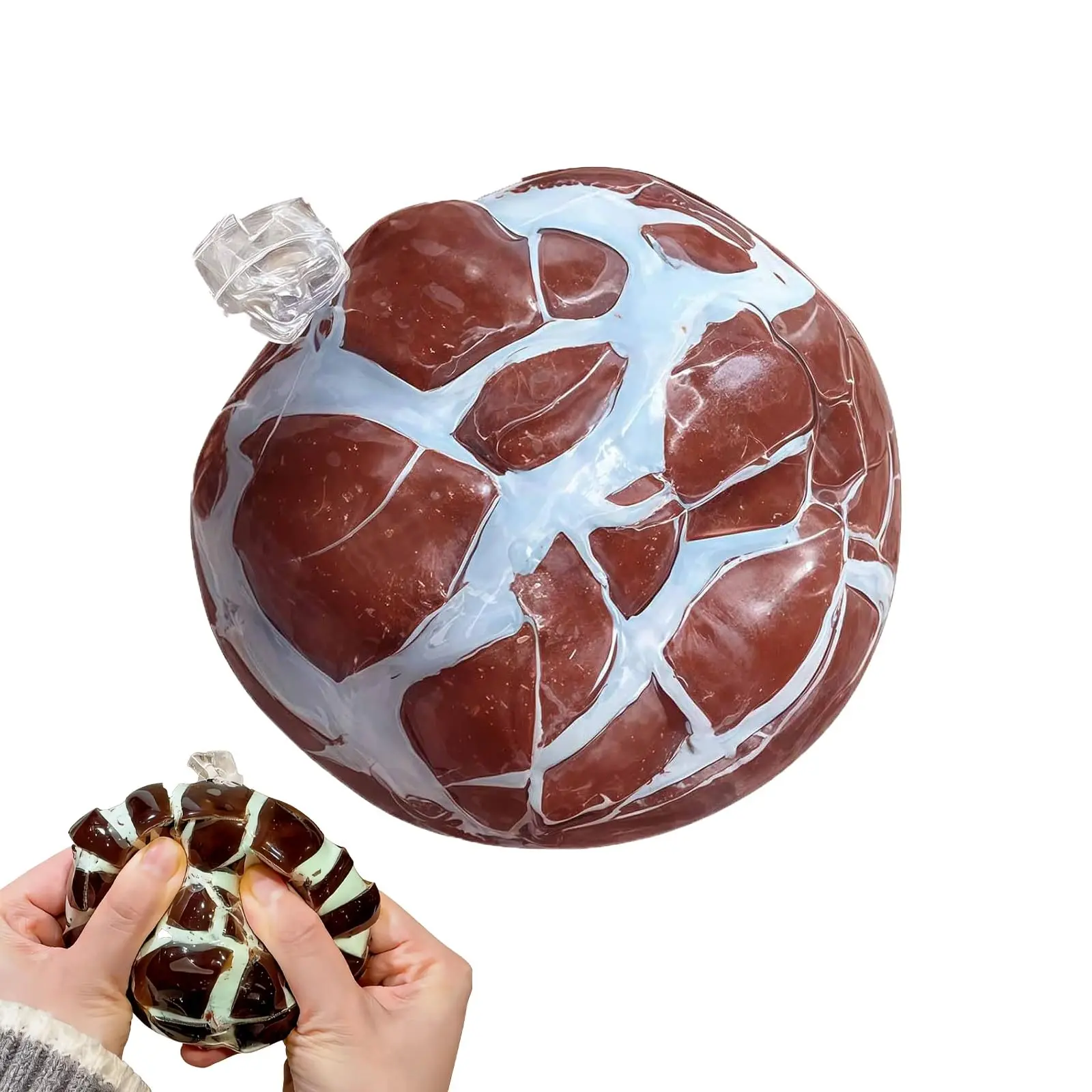Crispy Wax Cracking Squishy Balls, Crunchy  Skin Noise Stress Relief Toy, Slow Rise Moldable Sensory Squeeze Fidget Ball for Adult Anxiety Relaxation