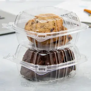 Dart C53PST1 ClearSeal Hinged Lid Plastic Container 5 3/8" x 5 1/4" x 2 5/8" - 500/Case Kitchen Utensils DISPOSABLE