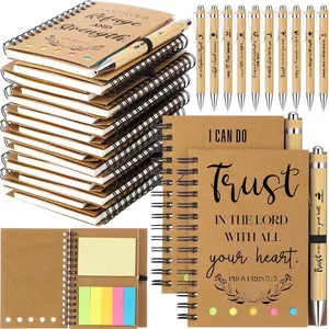 60 count/ 30 Set Christmas Christian Gifts Bulk  Notebooks with Sticky Notes Ballpoint Pen Prayer Journals for Men Women Church Employee Pastor Appreciation VBS Inspiration Gifts()