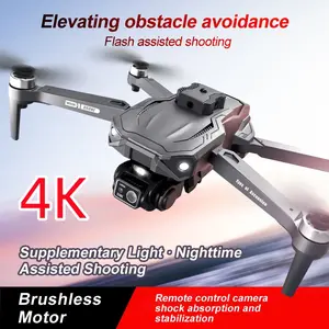 D1 Drone with 4K Dual Camera, Brushless Motor RC Quadcopter with Lifting Obstacle Avoidance, Optical Flow Hover, Flash Night Shooting, Foldable FPV Drone for Beginners