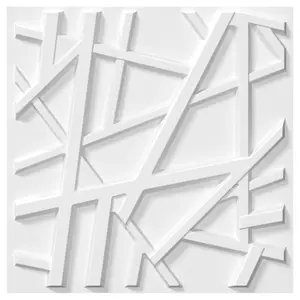 LooYee 33 Pack Decorative 3D Wall Panels, 11.8''x11.8'' Accent Texture Wall Panels for Interior Wall Decor, Wall Covering Panles for Living Room Gaming Room Bedroom TV Background Cover 32 Sq.Ft White