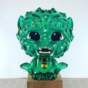 Shi-Shi the Tiny Guardian 6-inch Resin Statue - Jade Edition baby foo dog sculpture