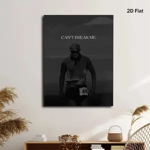 Unframe David Goggins Motivational Poster - "Unbeatable" Fitness Wall Art, Artistic, Artwork, Modern Minimalist Design, Black and White  Suitable for Home Gym, Bedroom, Living Room