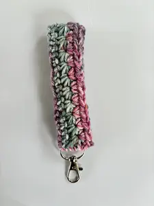 Handmade Crochet Keychain, Colorful Accessory for Keys and Bags
