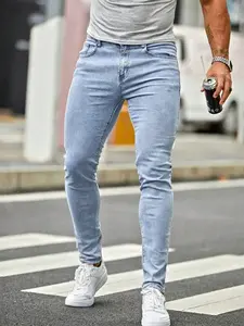 Men's Stretch Slim Skinny Jeans, Slimming & Tailored Fit, Suitable for Daily and Casual Wear, Durable Denim Fabric