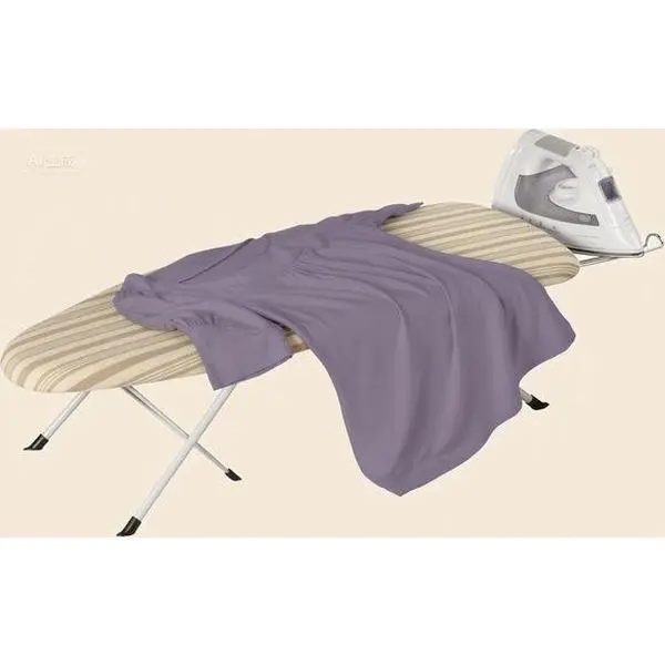 Compact Folding Ironing Board with Iron Rest, Blue, 32" Length x 12" Width, Steel Frame, Space-Saving Design, Portable for Home Use, Sturdy and Durable Surface