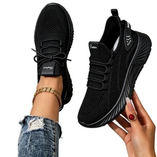 Women's 2026 Fall Collection Casual Trainers - Elegant Slip-resist Sneakers for Women, Wide Toe Box, Lightweight Thick Sole, Slip-on Design, Black White Khaki Pink, Ideal for Commuters