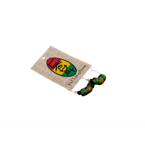 JAMAICAN GLASS LOOP EARINGS