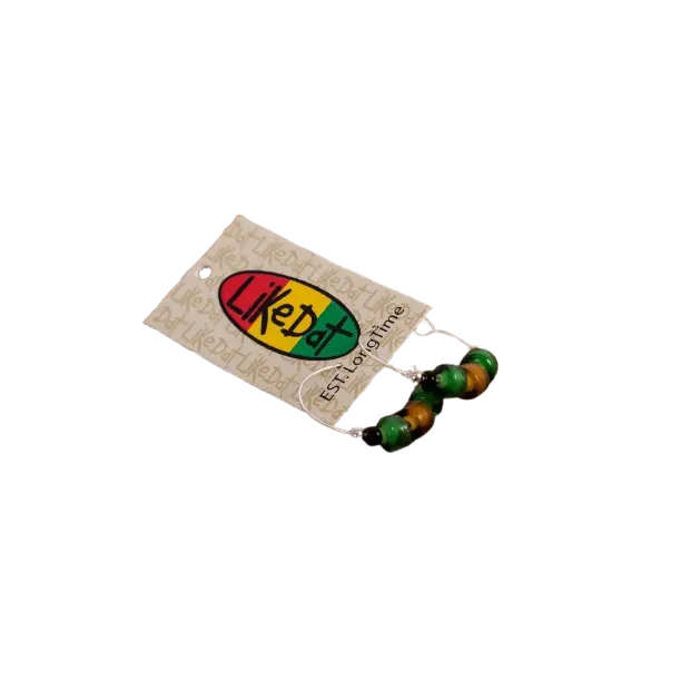 JAMAICAN GLASS LOOP EARINGS