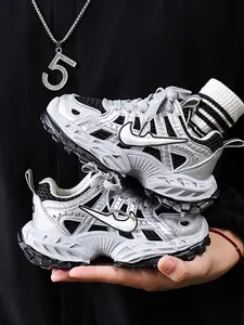 Fashionable Kids' Colorblock Sneakers, Breathable PU Leather, Rubber Sole, Casual Spring Fall Shoes, Perfect for School and Travel