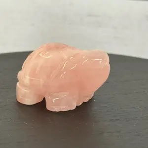 Rose quartz turtle carving all natural crystal