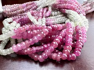 Natural Multi Sapphire 4-6mm Faceted Roundel Gemstone Jewelry making Beads in 7"/14" Strand, High Quality natural Umba sapphire beads .