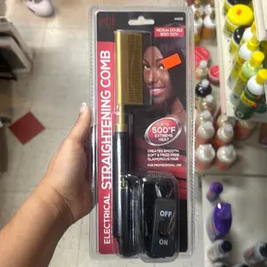 Hot & Hotter Electrical Straightening Comb #5534 Medium Wide Teeth for Professional Use with Comfort and 500°F Extreme Heat