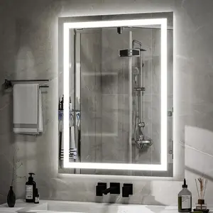 LED Bathroom Mirror 26 x 38 inches - 3 Adjustable Lighting Modes Lighted  Bathroom  Mirror, Anti-Fog, Memory Function, Tempered Glass, Wall Mounted Horizontally Vertically