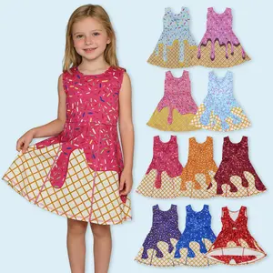 Girls ice cream active wear yoga dress athletic style