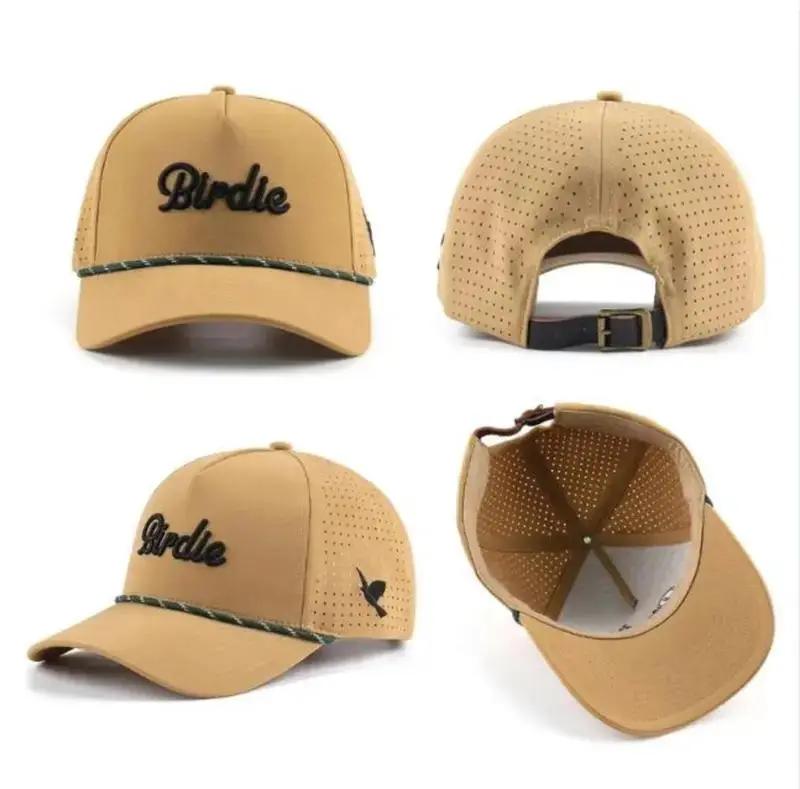 Birdie Rope Golf Hat | Men’s Tour Performance Mesh Snapback Cap | Lightweight Breathable Golf Hat | Premium Country Club Style Adjustable Hat