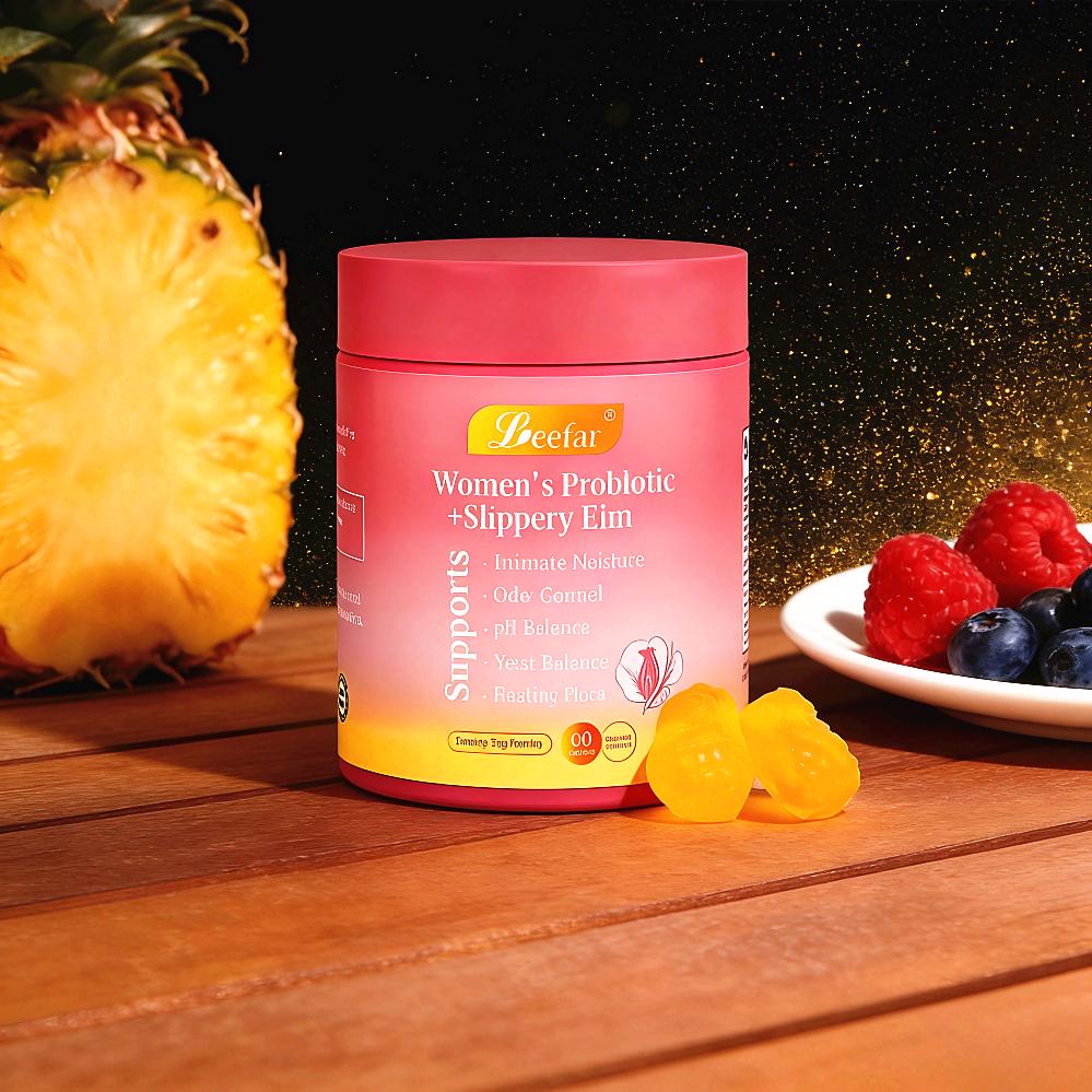 Women's Juicy Probiotic Gummies for Feminine Health, Supports Balanced pH & Daily Comfort, Enriched with Slippery Elm & Prebiotic Blend Intimate Wellness, with Slippery Elm & Prebiotic Complex for Daily Care