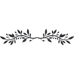 2 Pieces Metal Vine Olive Branch Leaf Wall Decor,Tree Leaf Wall Decor for Living Room (Black, style2)