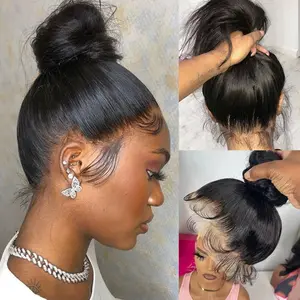 Bling Hair 360 HD Lace Wig Straight Lace Front Wig 100% Real Hair Wigs For Women 30Inch Brazilian Hair Pre Plucked For Women