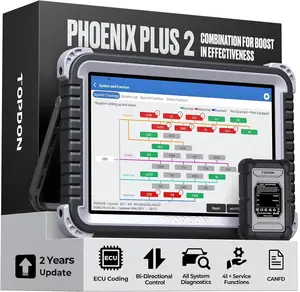 TOPDON Phoenix Plus 2 Scanner, Bidirectional Scan Tool V2.0, ECU Coding, Topology Map, CANFD Car Diagnostic Scanner, OEM Full System, 41+ Service, AutoAuth for FCA SGW, V.A.G Guided, 2 Years Free Update