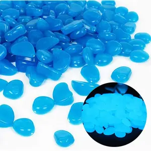 Fish Tank Rocks Glow Blue/Glow in The Dark Pebbles for Garden/Fish Tank/Aquarium/Plant Pots/Bonsai Walkway/Driveway 100pcs
