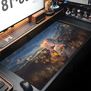 Frieren Beyond Journey's End Mouse Pad Gaming Locking Edge Big Computer Gamer Large Rubber Art Mousepad Laptop Desk Mat