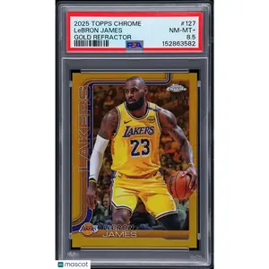 2025 Topps Chrome LeBron James Gold Refractor 11/50 #127 PSA 8.5 Lakers