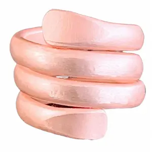 6 GAUGE SOLID BARE COPPER HALF ROUND SPIRAL RING