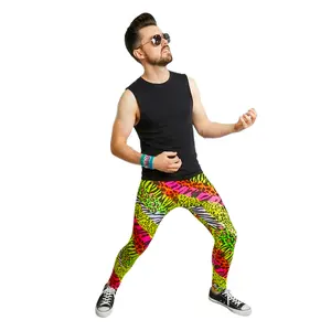 Men's 80's Rock Star Animal Print Stretch Pants