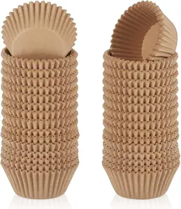 500 Count Mini Cupcake Liners Natural Muffin Liners Greaseproof No Smell Small Cupcake Wrappers Baking Cups