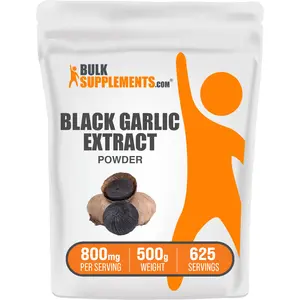 BulkSupplements Black Garlic Extract Powder - Edible - Natural Antioxidants - Aged Black Garlic - 100g-1kg - 800mg per Serving