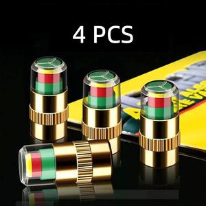 PCS Automotive Pressure Monitor Valve Caps, Copper Core, Fits Cars, Motorcycles, Bicycles. Reliable tire pressure monitoring caps, durable vehicle accessory for safe driving and riding in daily outdoor travel use all day for all kinds of vehicles