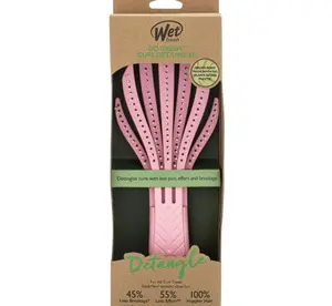 Wet Brush Go Green Curl Hair Brush Detangler, Soft, Flexible Bristles, Pink 1 Ct, Wet Or Dry Hair