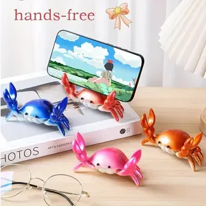 Creative Crab Design Phone Holder, Phone Grip Holder, Desktop Lazy Multi-functional Glasses Holder, Pen Holder, Phone Accessories for Home Office