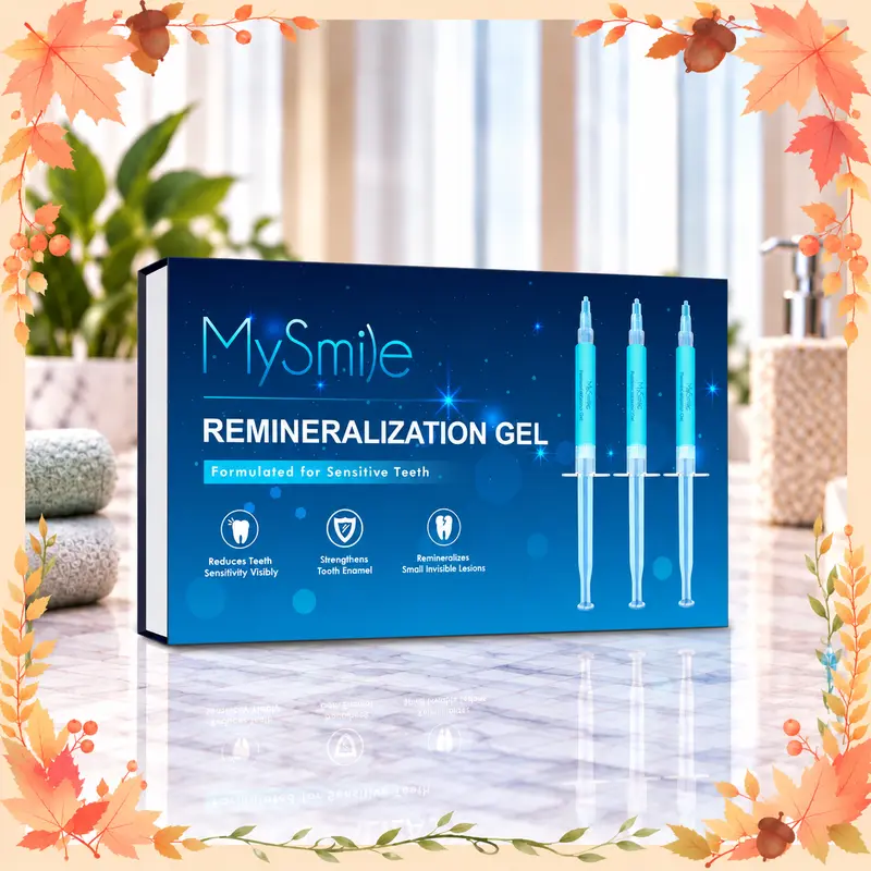 MySmile Remineralization Desensitizing Gel for Adults - Teeth Whitening Post-Care Multi-Pack, Eases Sensitivity, Strengthens Teeth, Soothes, Potassium Nitrate, Glycerol, Carbopol, 10x3mL, Fast-Acting, 24-Month Shelf Life, No Unnecessary Additives