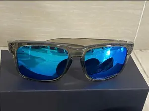 Holbrook Polarized Sunglasses Clear Frame Blue Mirror Lens UV400 Driving Outdoor Eyewear