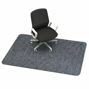 Anti-Slip Office Chair Mat for Hardwood and Tile Floors,  36" x 48" Under Desk Computer Rolling Chair Mat, Pile Rolling Chair Protector,  Anti-Slip Backing Under Desk Low-Pile Office Rug Floor Mats Black Gray