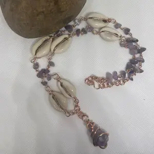 Amethyst Cowrie Chocker Necklace