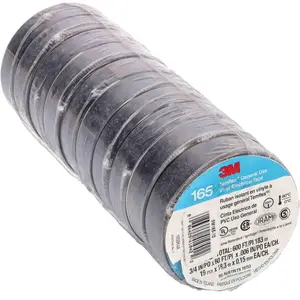 3M165-10 3M Temflex 3/4-Inch Economy Vinyl Electrical Tape 165, 60 Feet (10 Pack