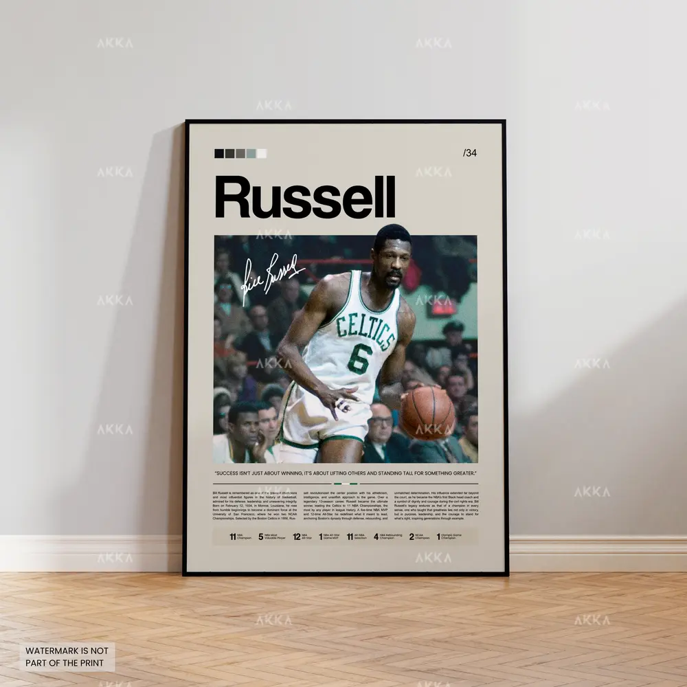 Bill Russell - Boston Celtics poster