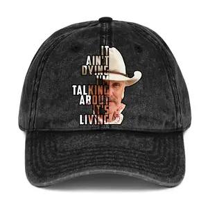 Robert Duvall It's Living Not Dying Cowboy Quote Dad Hat Vintage Western Lonesome Dove Cap Retro Tombstone Style Baseball Hat