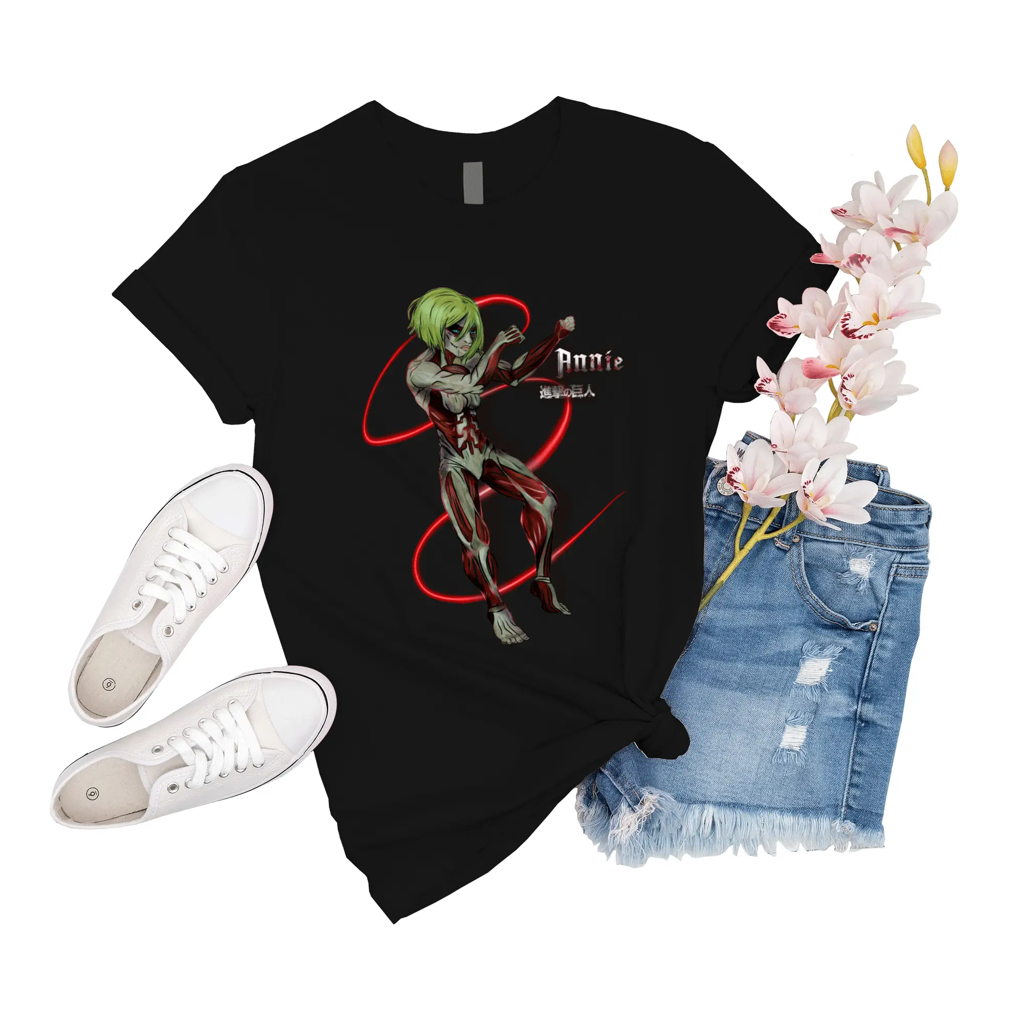 T-Shirt Unisex Annie Ring Aot Female Titan Big Tee Gift For Men Shirts Short Sleeve Women Family Friend Boy Shirt Girl